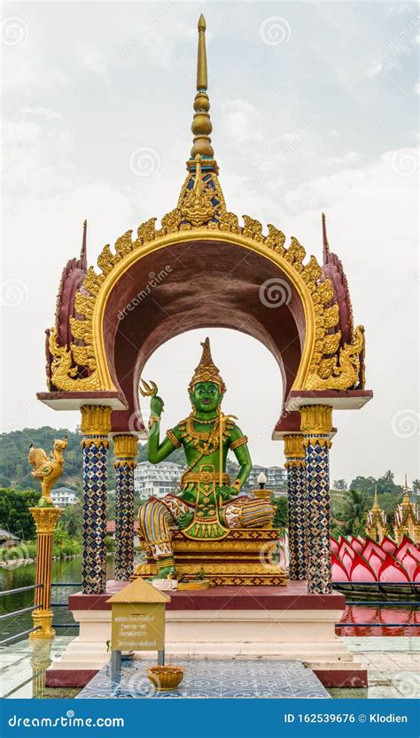 Buddha As Lord Vishnu Avatar Under Baldachin, Ko Samui Island, Thailand Stock Photo - Image of ...