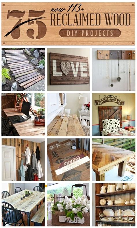 *113+ Reclaimed Wood DIY Projects all in one clipboard!Some are quite nice!Very LONG Runni ...