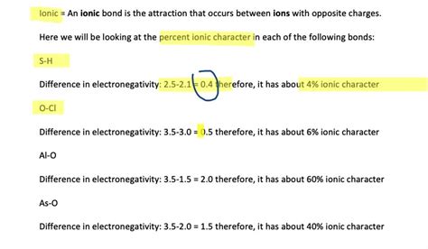 SOLVED:Compute the percentage ionic character of