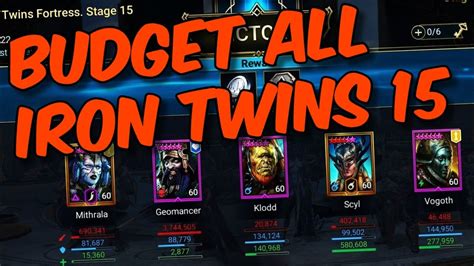 Budget/F2P Iron Twins 15, all affinities - Raid Shadow Legends - YouTube