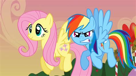 Image - Happy Fluttershy and mad Rainbow Dash S2E15.png - My Little Pony Friendship is Magic Wiki