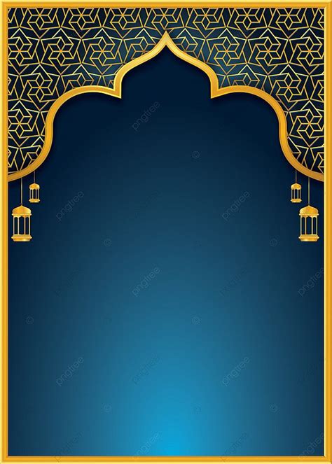 Islamic Mosque Background With Lantern Eid Al Fitr Arabic Poster Jumma Golden Ramadan Kareem ...