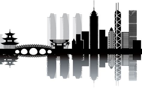 Hong Kong Skyline Silhouette - cityscape png download - 1300*807 - Free Transparent Hong Kong ...