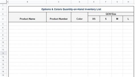 Inventory Count Spreadsheet ~ MS Excel Templates