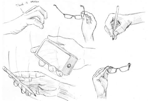 How to draw hands interacting with different objects. A quick reference... (= Holding Hands ...