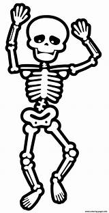 Dancing Skeleton A4 Coloring Page Printable sketch template