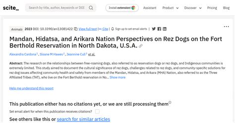 Mandan, Hidatsa, and Arikara Nation Perspectives on Rez Dogs on the Fort Berthold Reservation in ...