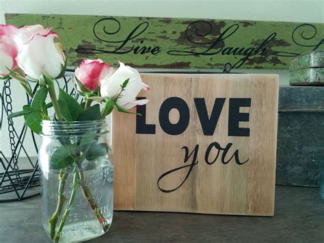Love You Wood Sign. Love love sign love you love wooden | Etsy | Love wooden sign, Rustic ...