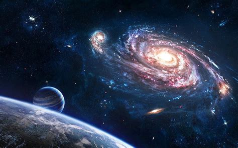 HD wallpaper: Planets And Galaxy, galaxy wallpaper, 3D, Space, earth ...