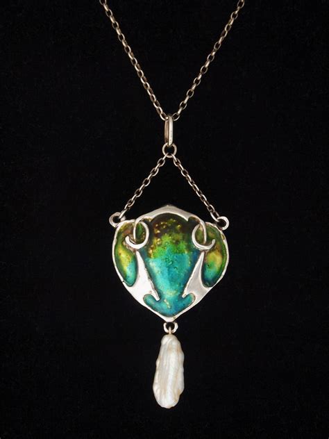 Art Nouveau Silver and Enamel Pendant* - Nouveau Deco Arts