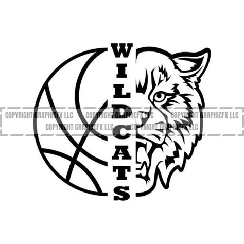 Wildcats Basketball Wildcat Vector .eps .dxf .svg .png Vinyl - Etsy