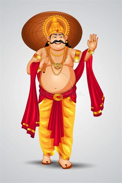 Mahabali or Maveli, Kerala Old King. he is Coming for Every Year Onam Celebration Stock Vector ...