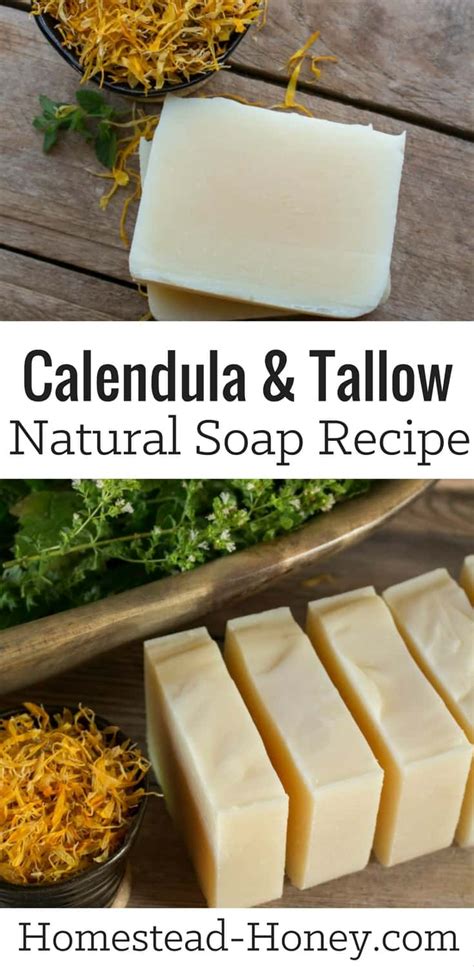 Calendula Tallow Soap Bars | Homestead Honey | Homemade soap recipes ...