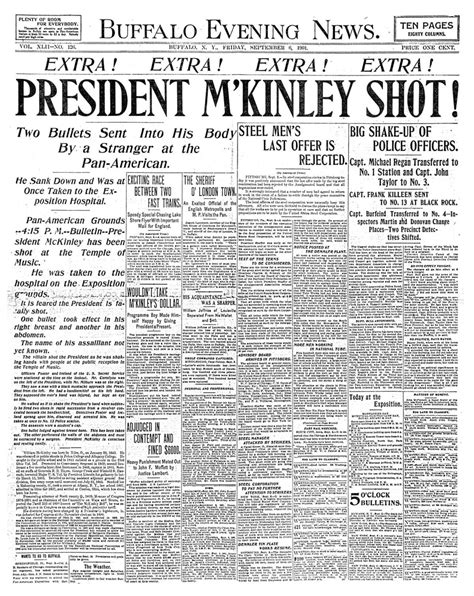 Pages in History: President McKinley's assassination