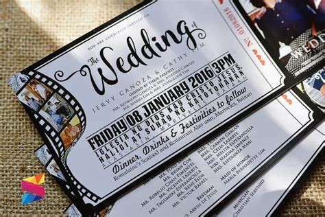 Movie Ticket Themed Wedding Invitations | Movie ticket wedding ...