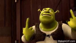 Shrek giving the finger on Make a GIF