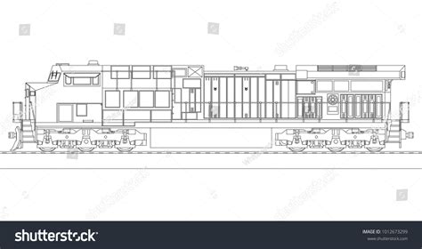 Modern Diesel Railway Locomotive Great Power Stock Vector (Royalty Free) 1012673299 | Shutterstock