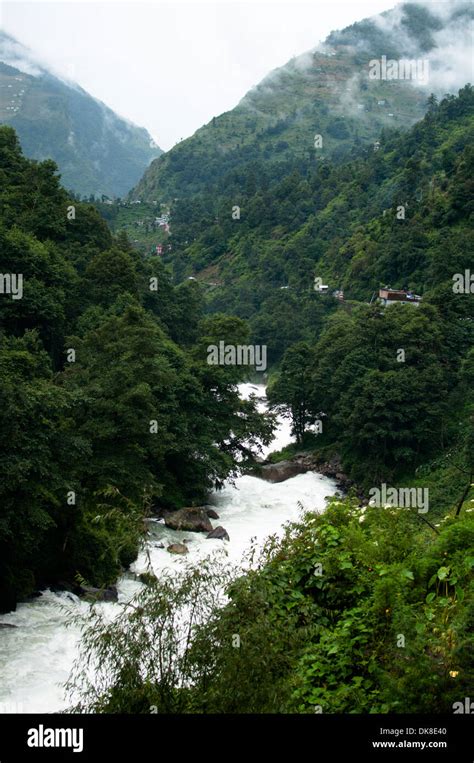 The Bhote Koshi river just below the Friendship bridge connecting Tibet to Nepal Stock Photo - Alamy