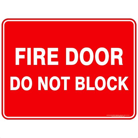 FIRE DOOR DO NOT BLOCK | Discount Safety Signs New Zealand