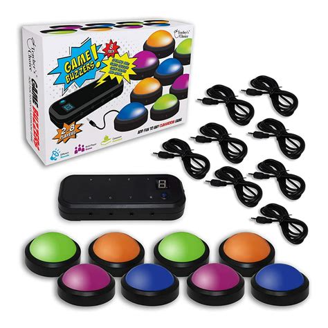 8 Pack Game Buzzer System with Lights, Stickers Included - Walmart.com - Walmart.com