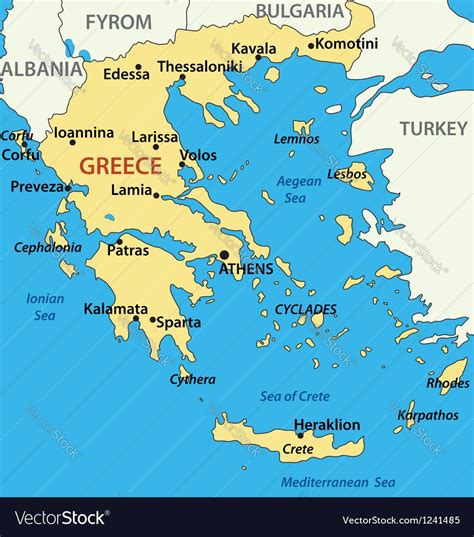 map of Greece. Download a Free Preview or High Quality Adobe Illustrator Ai, EPS, PDF and High ...