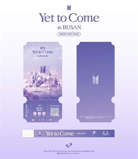 marti on Twitter: "#BTS Yet To Come in Busan Ticket Design. 🎟️ ─ download and print your ticket ...