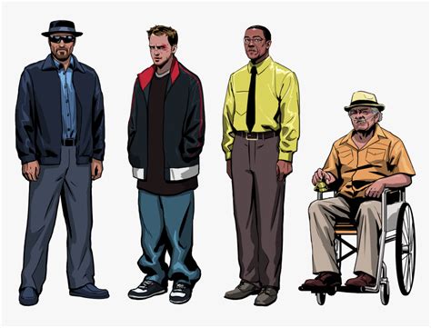 Walter White, Jesse Pinkman, Gus Fring, And Hector - Hector Salamanca Gus Fring, HD Png Download ...