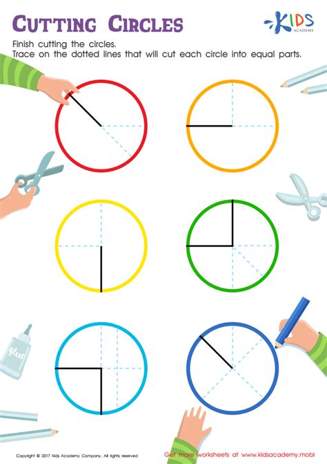 Cutting Circles Worksheet: Free Printable for Kids