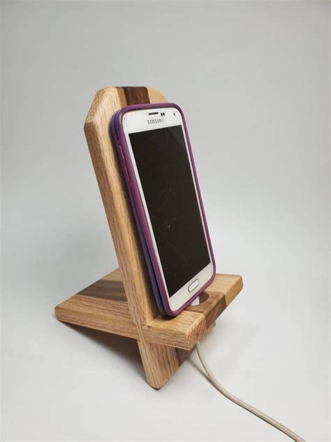 Wooden Cell Phone Stand in Multi - Etsy | Diy phone stand, Diy phone holder, Cell phone holder diy