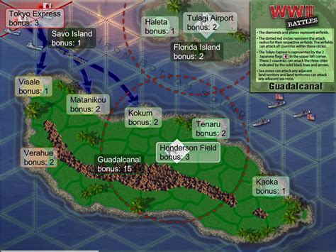 WWII Battles-Guadalcanal Map