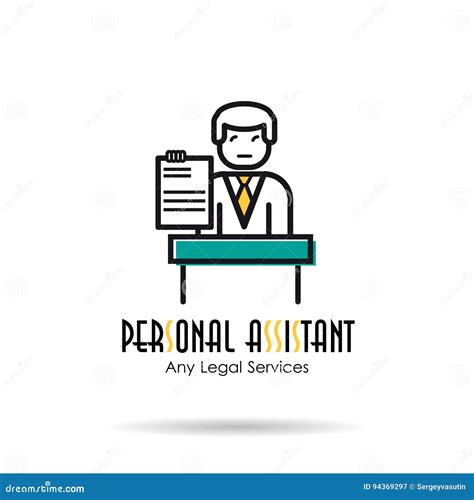 Linear Icon - Personal Assistant Stock Vector - Illustration of judge, jury: 94369297