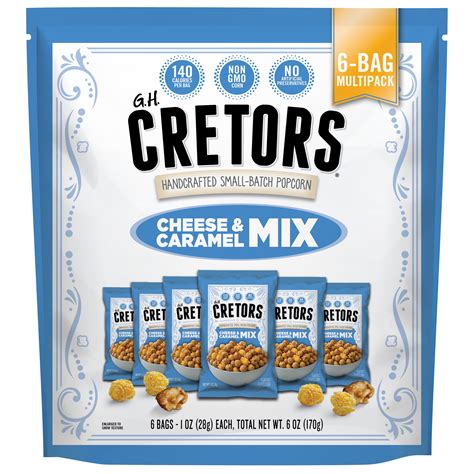 Cretors Handcrafted Small-Batch Cheese and Caramel Mix Popcorn, 1.0oz, 6 Count - Walmart.com