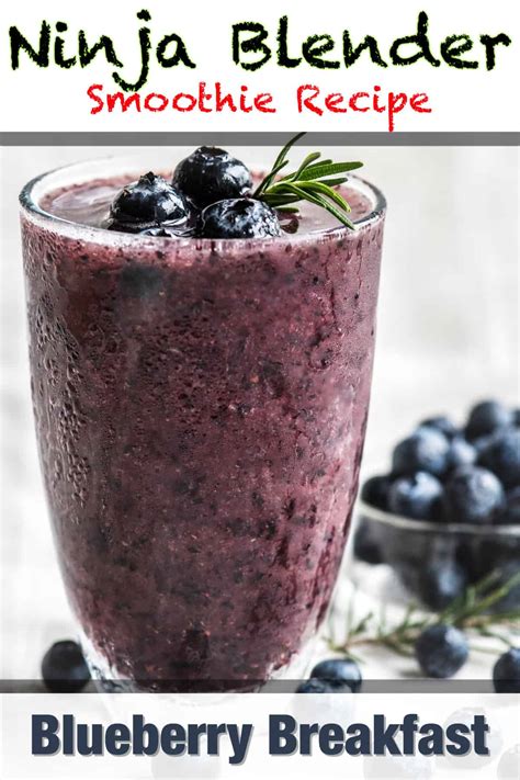 Ninja Blender Blueberry Power Blast Breakfast Smoothie - Make Drinks