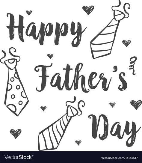 Happy father day style hand draw Royalty Free Vector Image