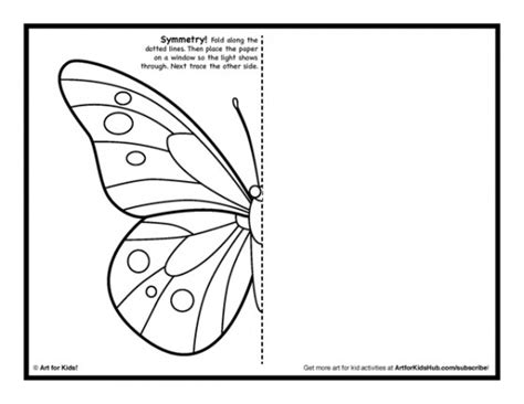 Symmetry ART Activity - 5 Free Coloring Pages - Art for Kids