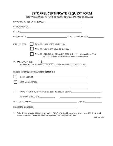 41 Real Estoppel Certificate Forms (& Samples) ᐅ TemplateLab