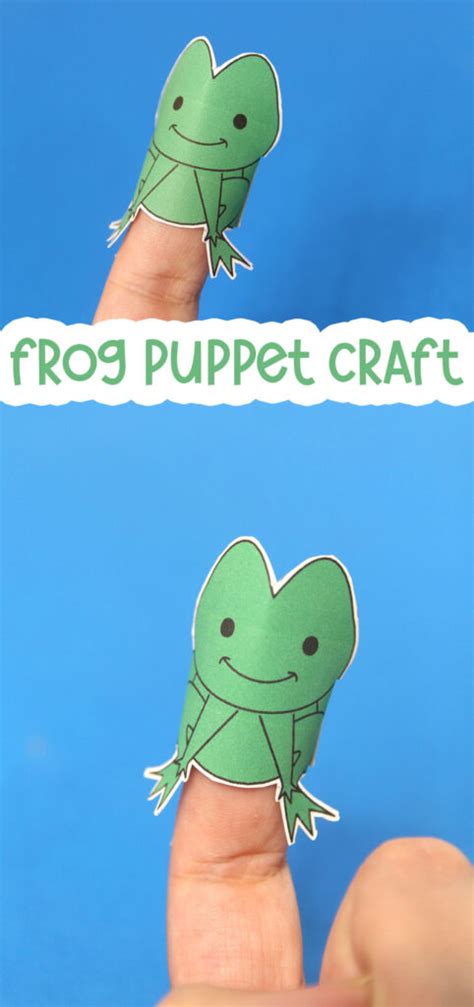 Frog Finger Puppet Template - Jewish Moms & Crafters