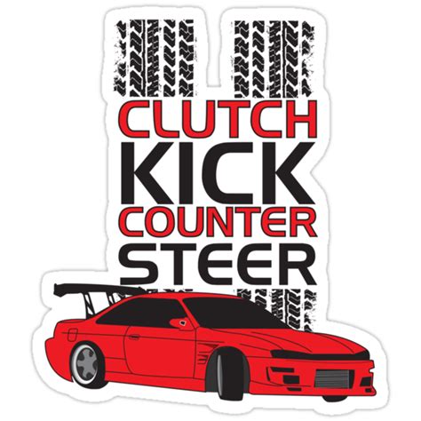 "Clutch Kick Drift" Stickers by ethosveritas | Redbubble