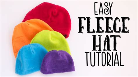 Easy Fleece Hat Tutorial (Free Pattern) - YouTube