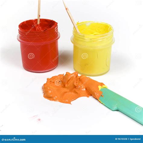 Red And Yellow Paint Mixed Royalty Free Stock Photos - Image: 9610328