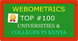 Best Universities and Colleges in Kenya, 2021 Webometrics Ranking