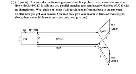 2. Transmission line - Impedance Matching (40 points) | Chegg.com