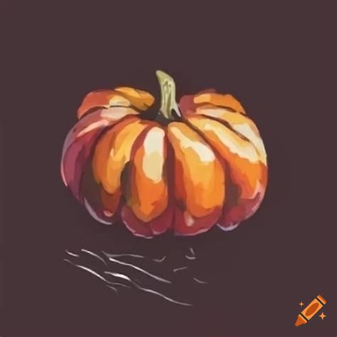 Watercolor painting of a pumpkin on Craiyon