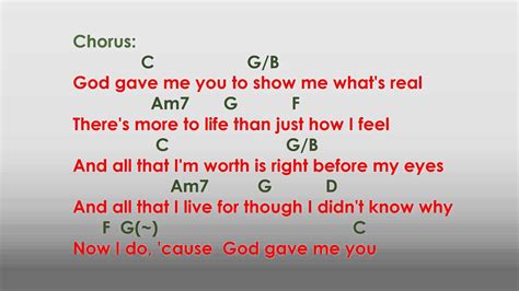 God Gave Me You Lyrics