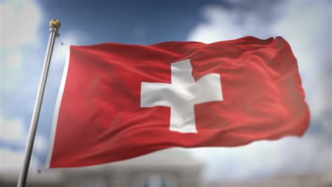 Switzerland Flag Waving Slow Motion Stock Footage Video (100% Royalty ...