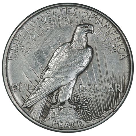 1921 High Relief Peace Dollar - AU Details Polished