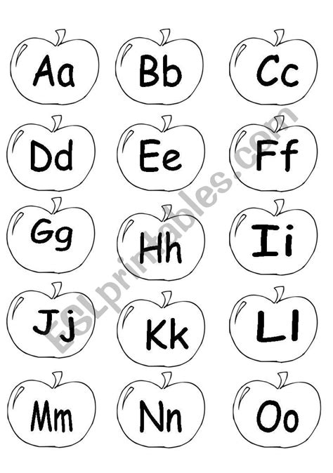 Apple Alphabet - ESL worksheet by slaurence