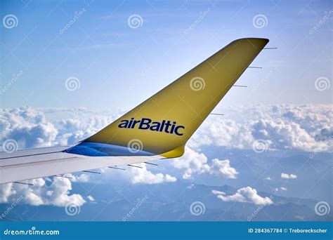 The Wing And Winglets Of An Airbus A320 Commercial Airliner With A ...