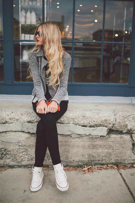 Herbst Outfit mit Chucks: 55 trendige Styling Ideen für Damen