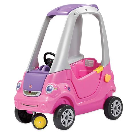 Step2 Toddler Outdoor Push Ride On Toy Car for Kids Easy Turn Coupe in Pink - Walmart.com ...